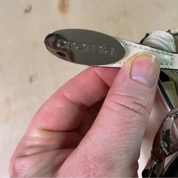 Italian Leather Luxurious Cromia handbag medium size winter white - Picture 7 of 9